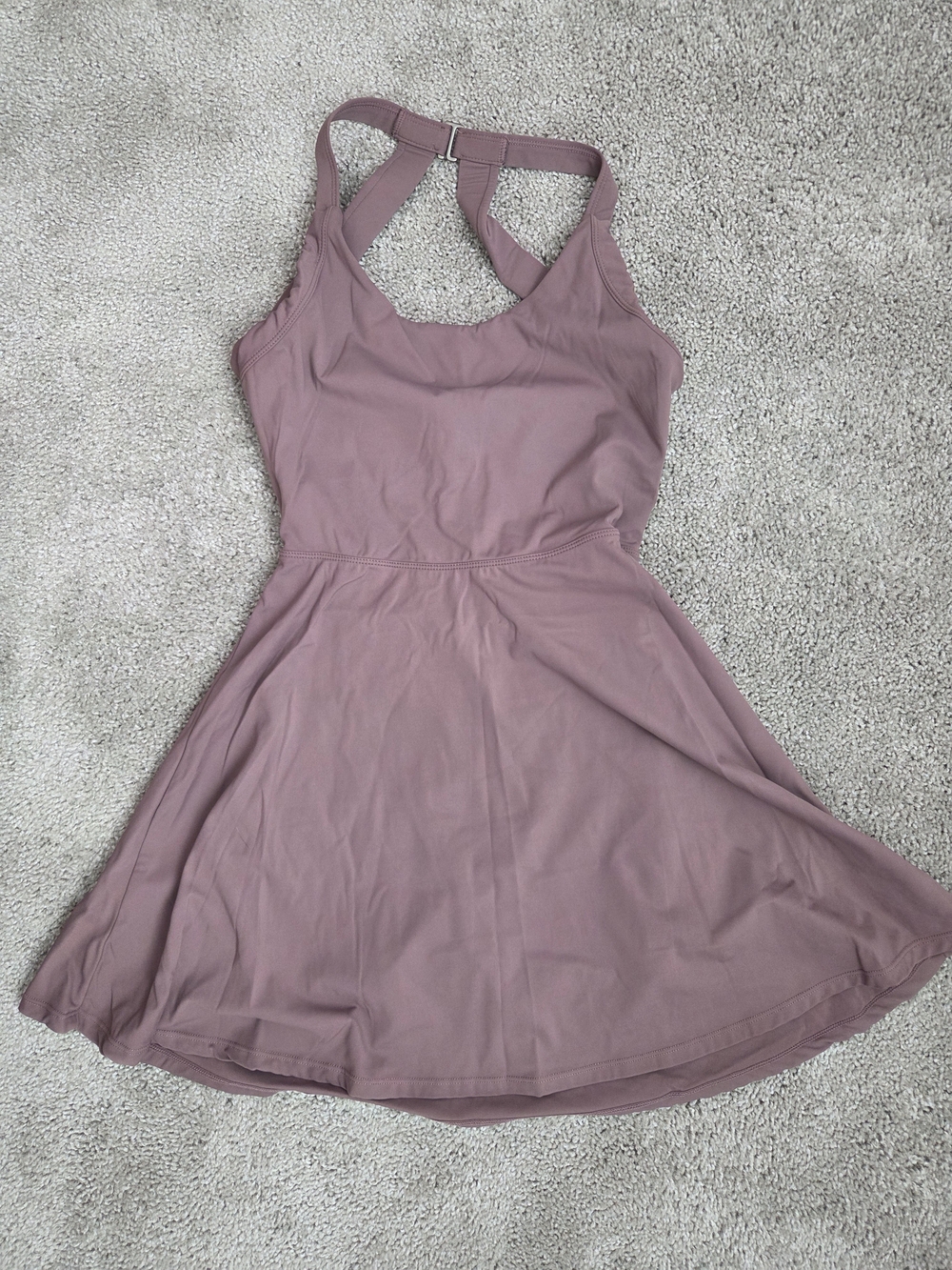 Women’s Mauve Fit-and-Flare Tank Dress